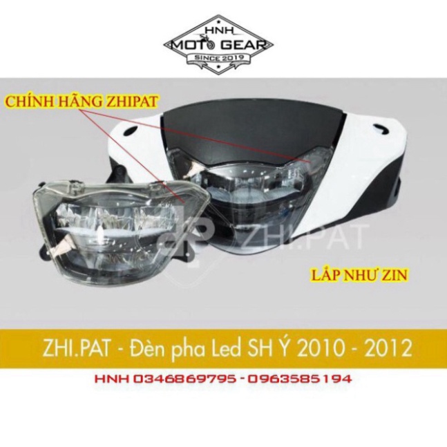 Đèn Pha Led Cho SH Ý 2010 - 2012 Zhipat Chính Hãng