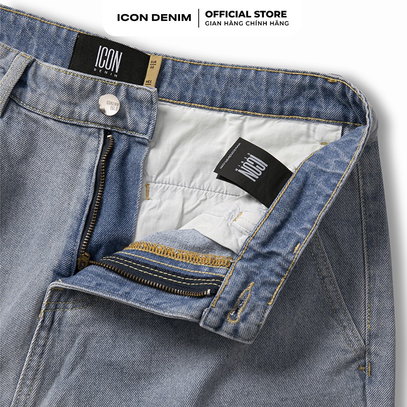 Quần Jean Baggy Nam ICON DENIM Trơn Wash | BigBuy360 - bigbuy360.vn