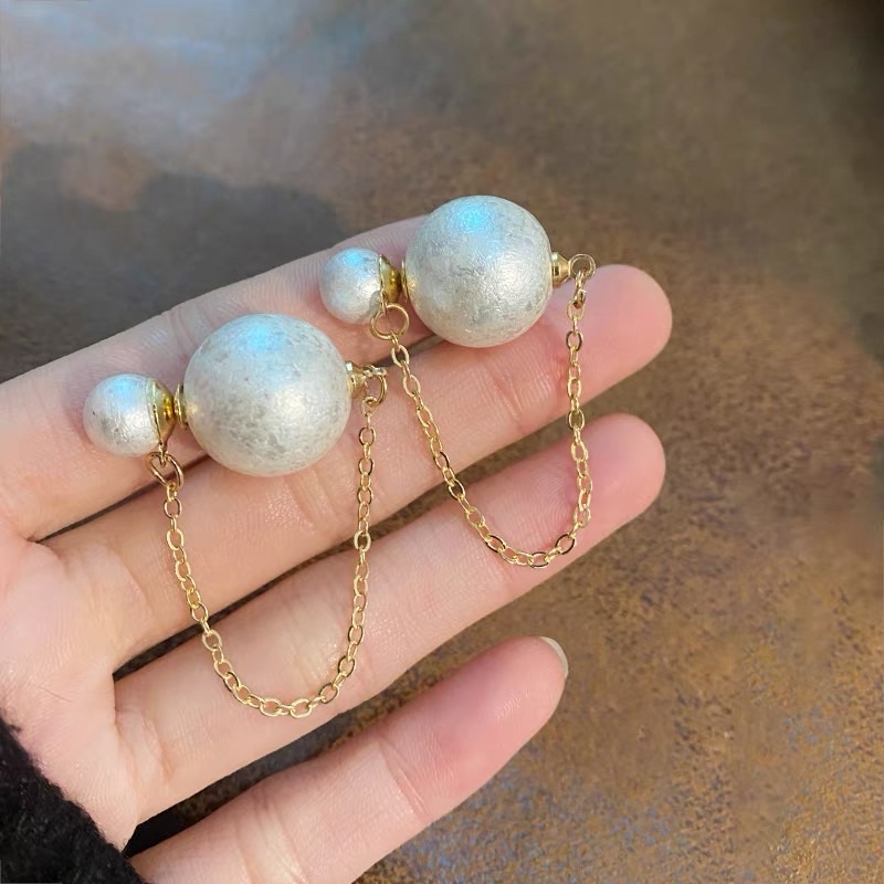 Hoa tai ghim đính hạt cao cấp - Maben