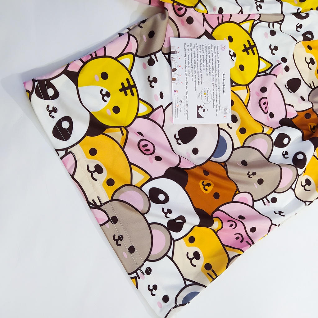 Quần Short Lửng Cartoon Unisex, Quần đùi hoạt hình họa tiết 3D