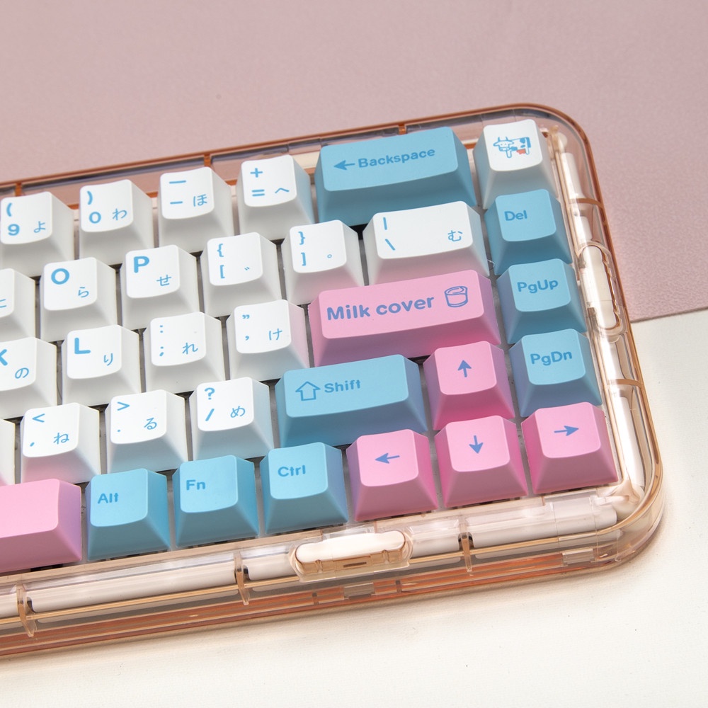 132 phím Milk Cap Keycaps Cherry Profile Nhật Bản PBT Dye Sub bàn phím cơ học Keycap
