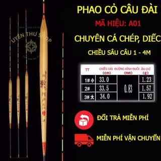 Combo 3 Phao Cỏ A01 Câu Đài, Câu Đơn, Câu Cá Chép Diếc, Cỏ Lau Tự Nhiên, Dẻo Bền, Dễ Ăn Cá, Siêu Nhậy - Uyên Thư Shop