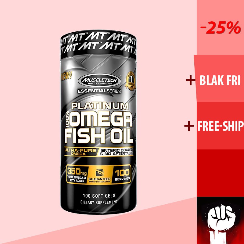 Omega 3 | Dầu Cá Omega 3 Cao Cấp | Muscletech Platinum Fish Oil 100 Viên - Muscle Fitness