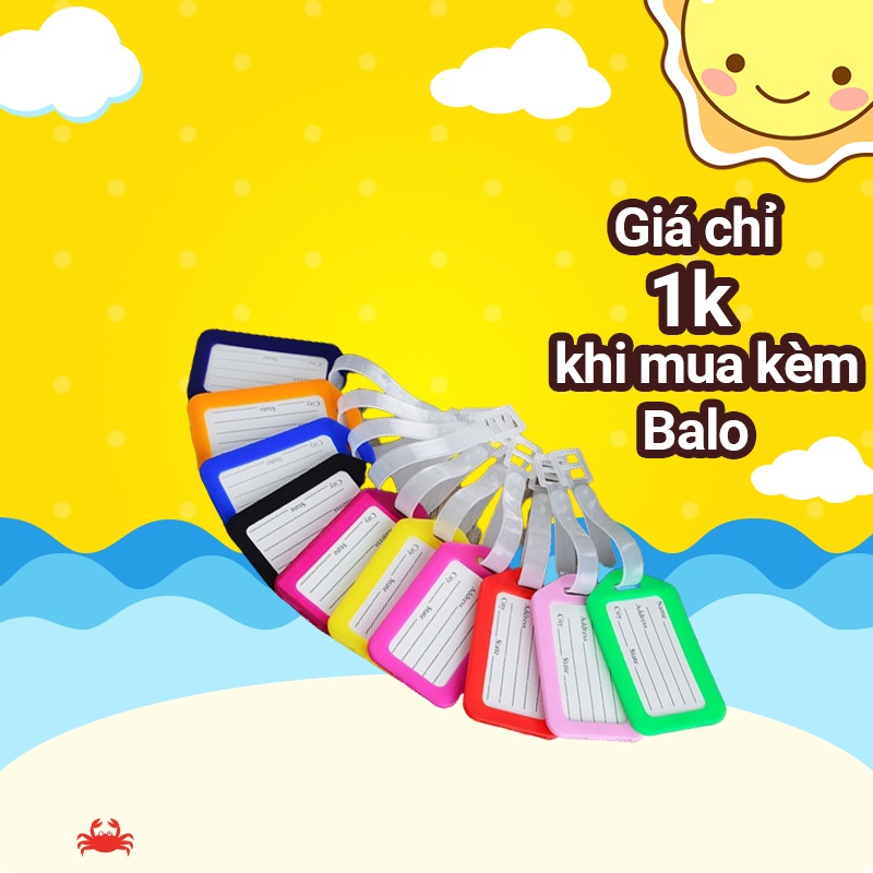 Thẻ tên balo hành lý vali cho bé đi học mẫu giáo mầm non tiểu học