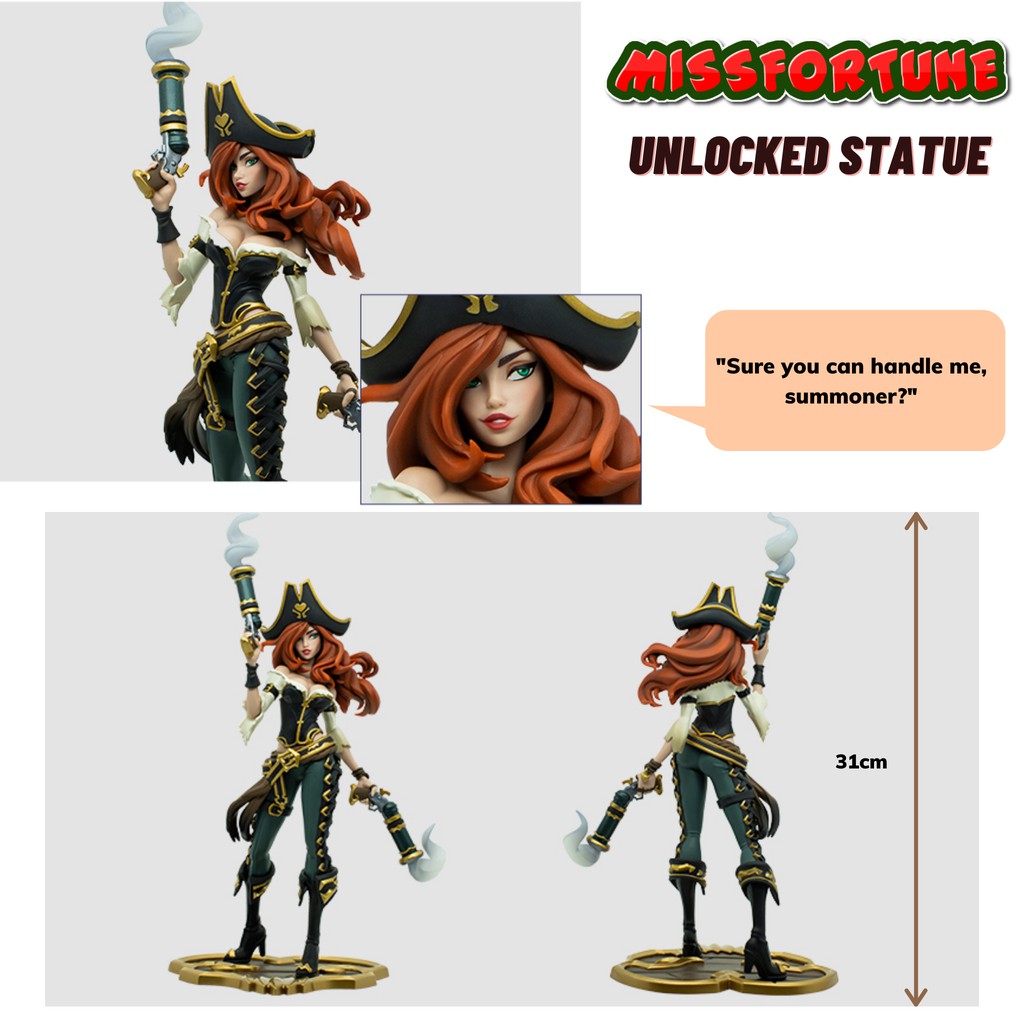 Mô hình Miss Fortune Unlocked Statue 31cm - Chính hãng Riot Games