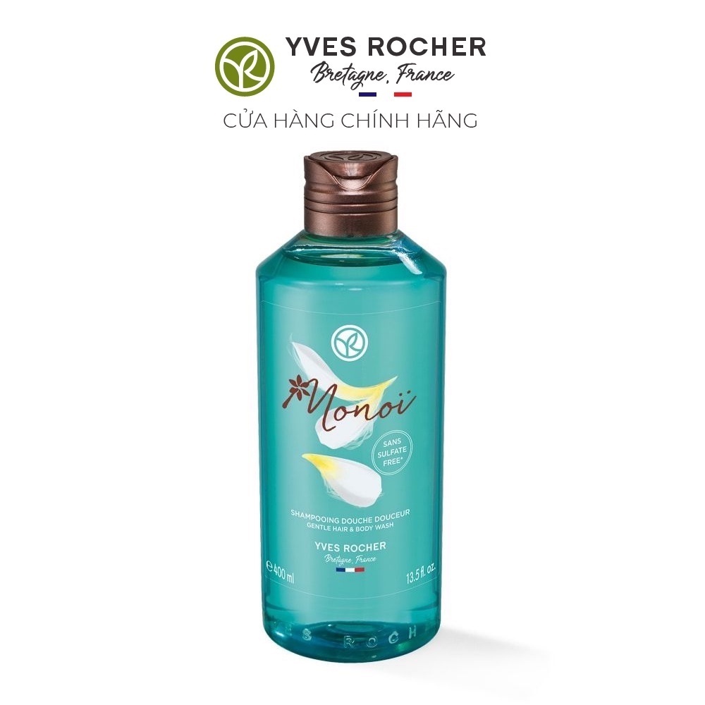 Gel tắm gội Yves Rocher MONOI GENTLE HAIR &amp; BODY WASH 400ML