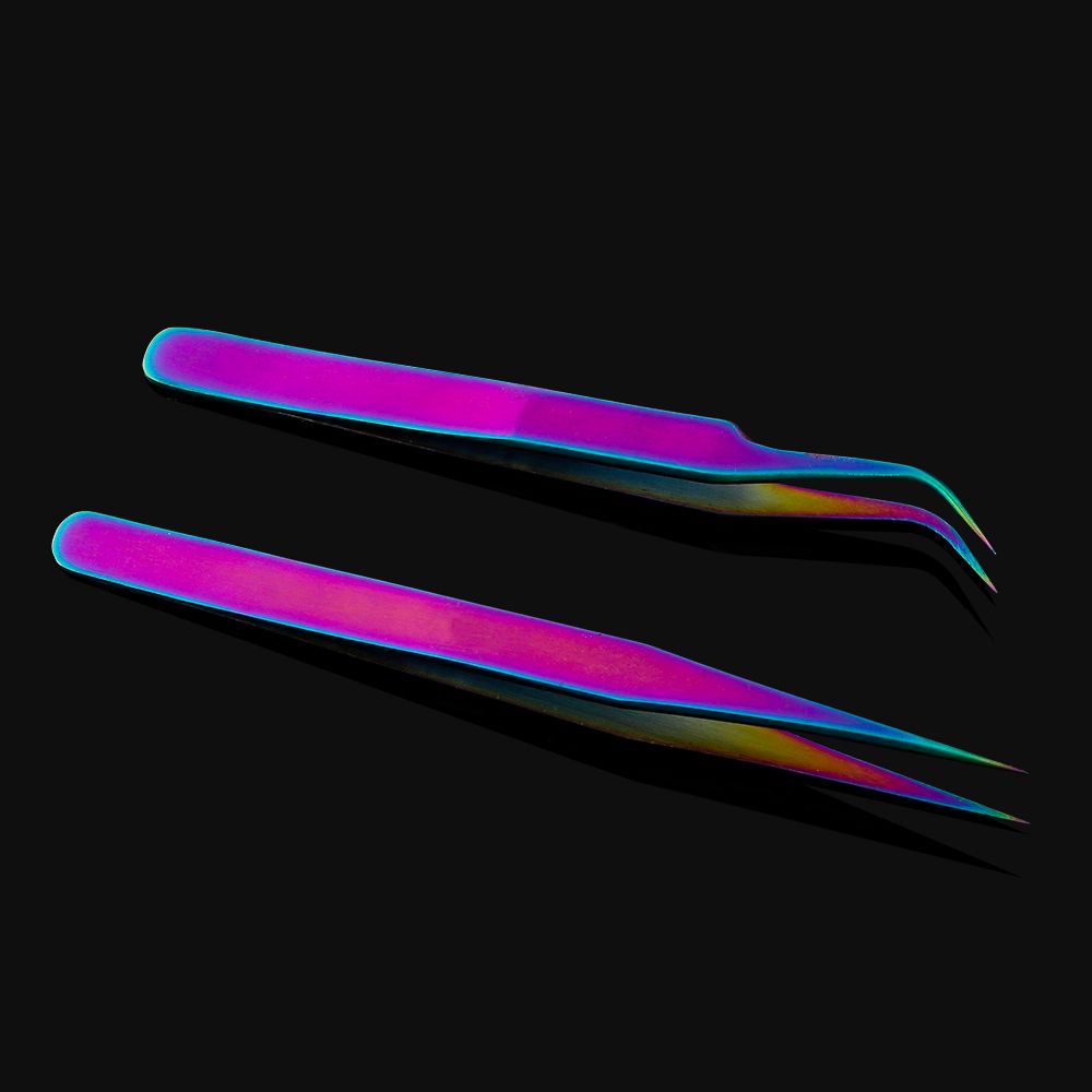 [Hàng mới về] Nhíp Gắn Lông Mi Giả Đầu Cong / Đầu Thẳng Chất Liệu Thép Không Gỉ