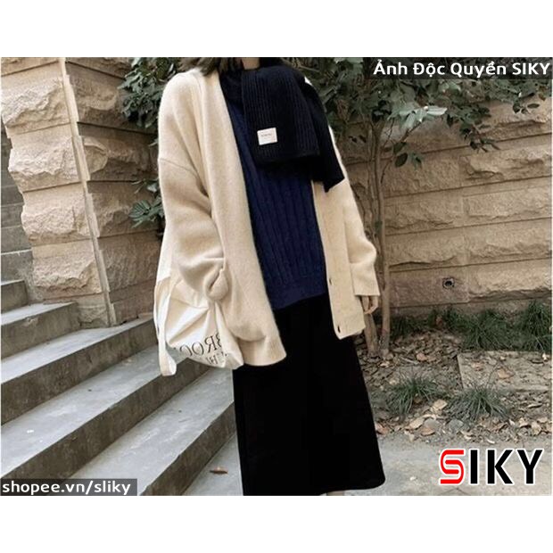 Áo Khoác Cardigan Len Dệt Kim Cổ Chữ V Màu Trơn Xinh Xắn Cho Nữ | BigBuy360 - bigbuy360.vn