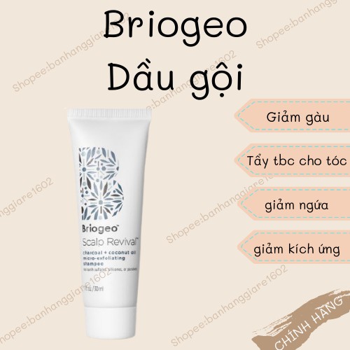 Dầu gội giảm gàu, tẩy tế bào chết cho tóc #Briogeo Scalp Revival™ Charcoal + Coconut Oil Micro-Exfoliating Shampoo