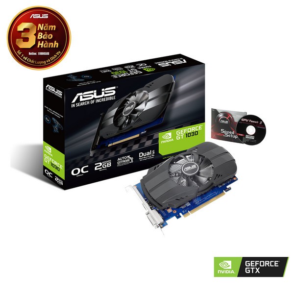 Bảng giá VGA Asus PH-GT1030-O2G (NVIDIA Geforce/ 2Gb/ DDR5/ 64 Bits) Phong Vũ