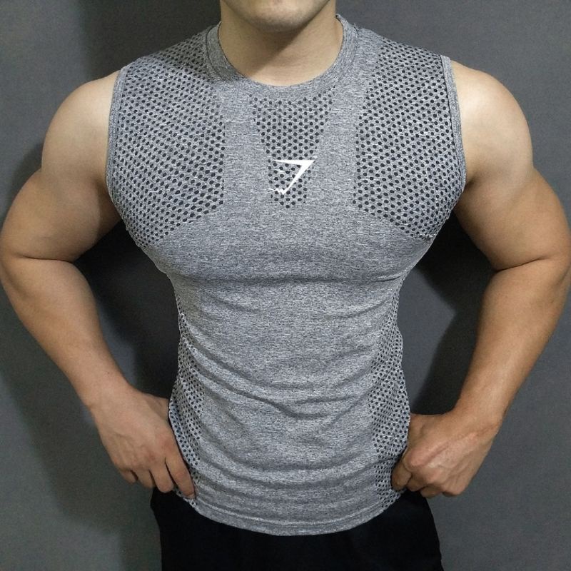 [MUA 2 GIẢM 50%] Áo Ba Lỗ Gymshark - Áo Tank Top Gym Nam, Vải mềm mịn mát, Form ôm căng Body