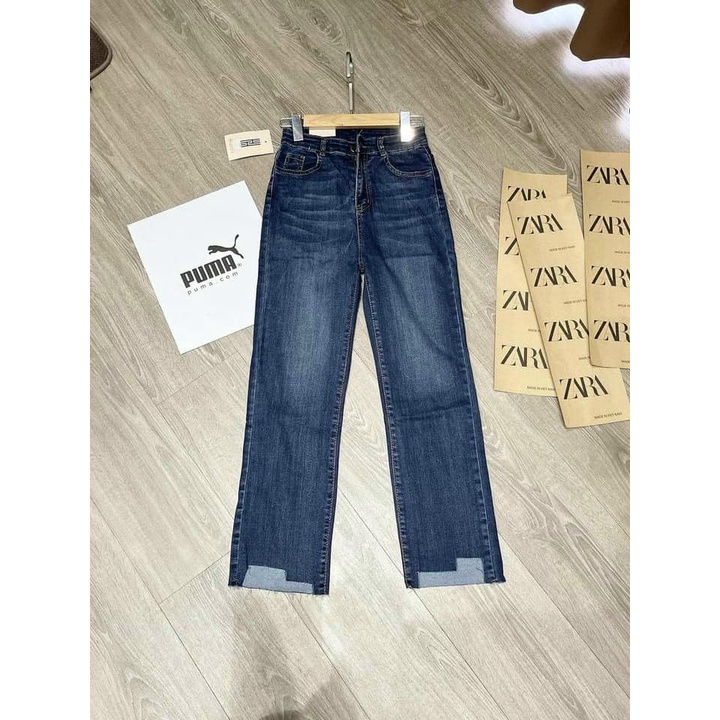 MÃ 929-389 QUẦN JEAN CẠP CAO CẮT GẤU