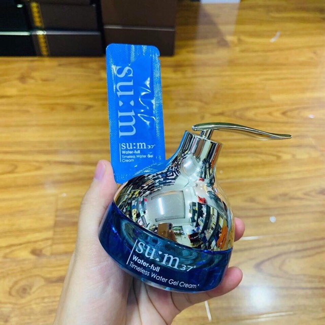 Combo 10 Gói Kem Dưỡng Sum Xanh Cấp Ẩm Kiềm Dầu Cho Da Nhờn Mụn Su:M37 Water Full Time Leap Water Gel Cream date 2025