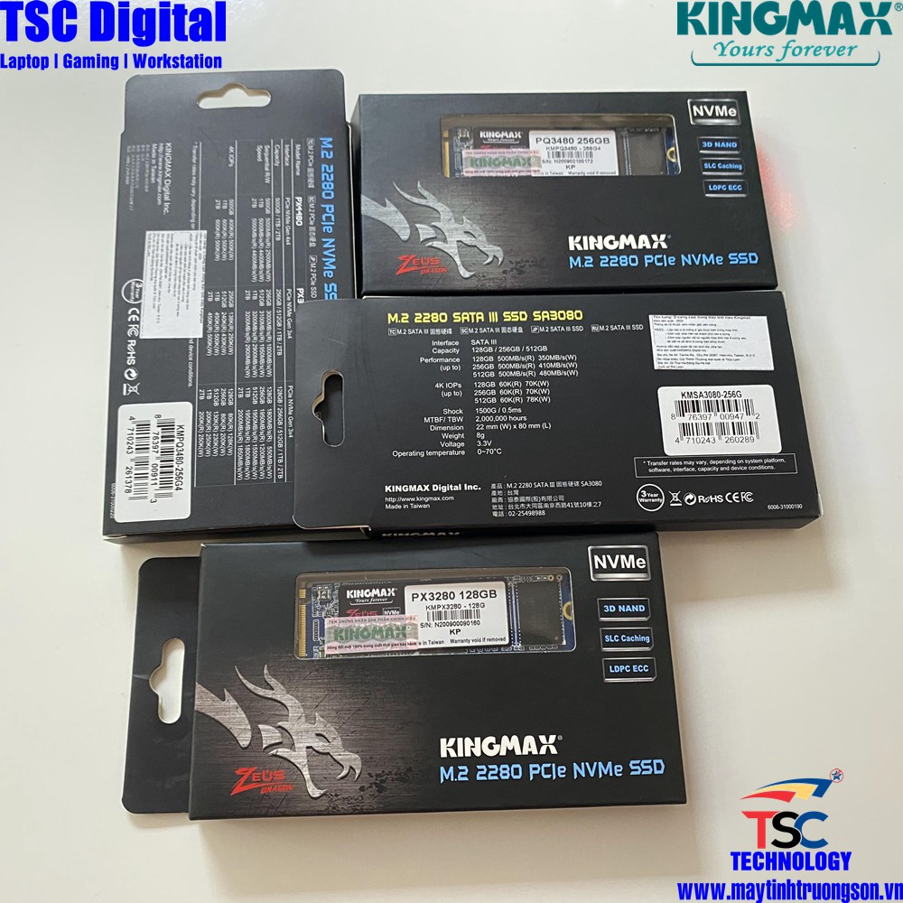 Ổ Cứng SSD KINGMAX Zeus KMPX3280 128GB NVMe M.2 2280 PCIe