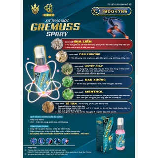 Xịt thảo mộc Gremuss spray chai 100ml