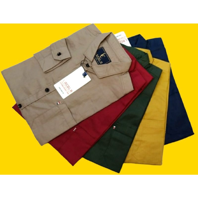 Lacola Áo Sơ Mi Trơn Màu / Áo Sơ Mi Flannel / Áo Sơ Mi Màu Hạt Dẻ / Vàng Trơn / Xanh navy / Áo Sơ Mi Đen / Áo Sơ Mi Flannel / Áo Sơ Mi Phân Phối / Áo Sơ Mi Công Sở Mới Nhất Cho Nữ Viền Flannel