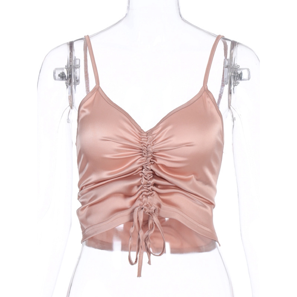 Áo lửng 2 dây phối dây rút ngực quyến rũ cho nữ