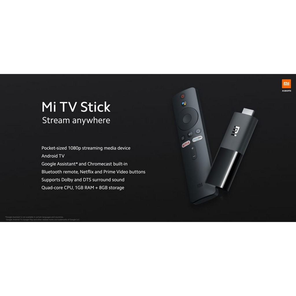 Android TV Xiaomi Mi TV stick (Quốc Tế) - Hàng chính hãng- BH 6 tháng