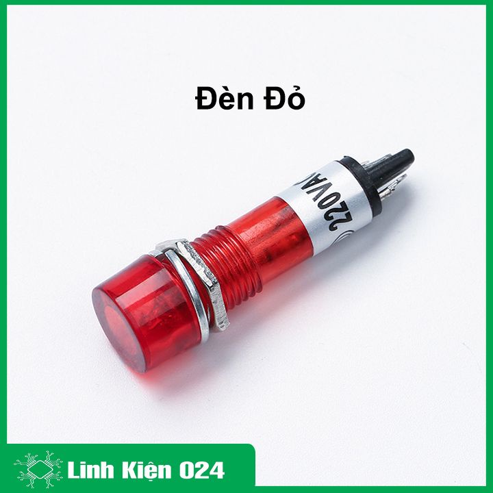 Đèn led báo tín hiệu nguồn XD10-3 điện áp 220VAC 10mm màu đỏ / xanh lá / vàng