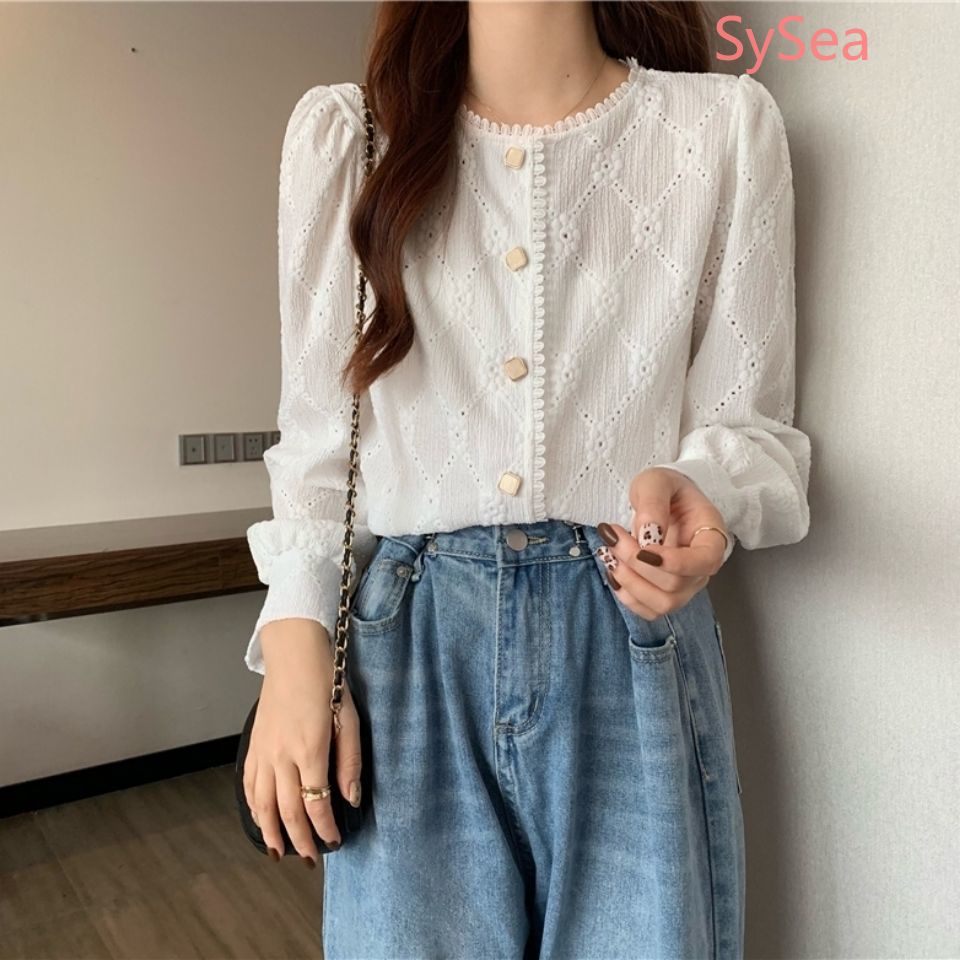 Áo Ren Thời Trang Retro Pháp Thanh Lịch Cho Nữ