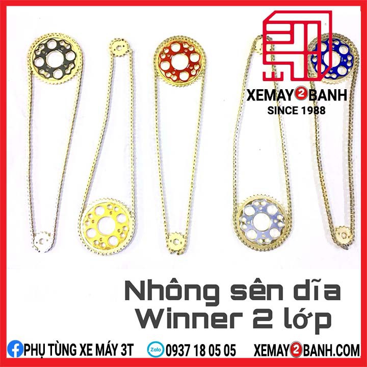 Nhông sên dĩa Winner 2 lớp