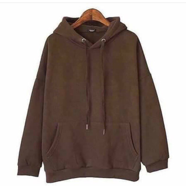 [FREESHIP] áo hoodie nâu trơn unisex - áo khoác nỉ bông hoodie basic brown | BigBuy360 - bigbuy360.vn