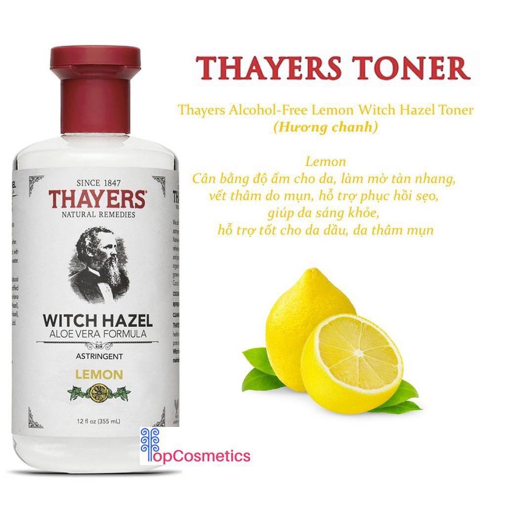 Nước hoa hồng Toner Thayers Alcohol Free Witch Hazel 355ml - Thayer Không Cồn