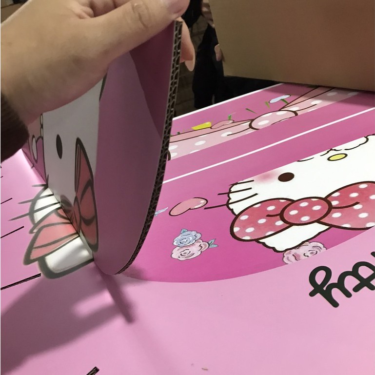 [SIÊU RẺ❤️] – Nhà Bìa Lắp Ghép - Hello Kitty - 5 Lớp Cán Bóng Chịu Lực 20Kg