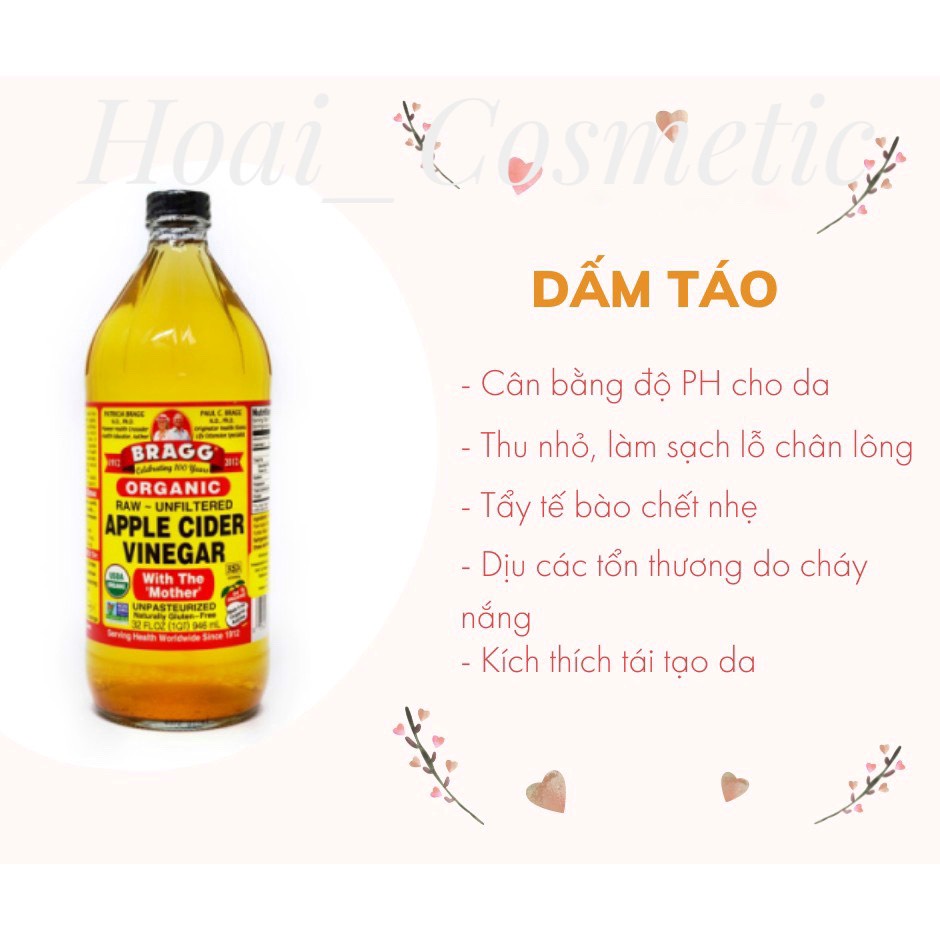 Dấm táo Mỹ Organic Bragg date 11.5.2023