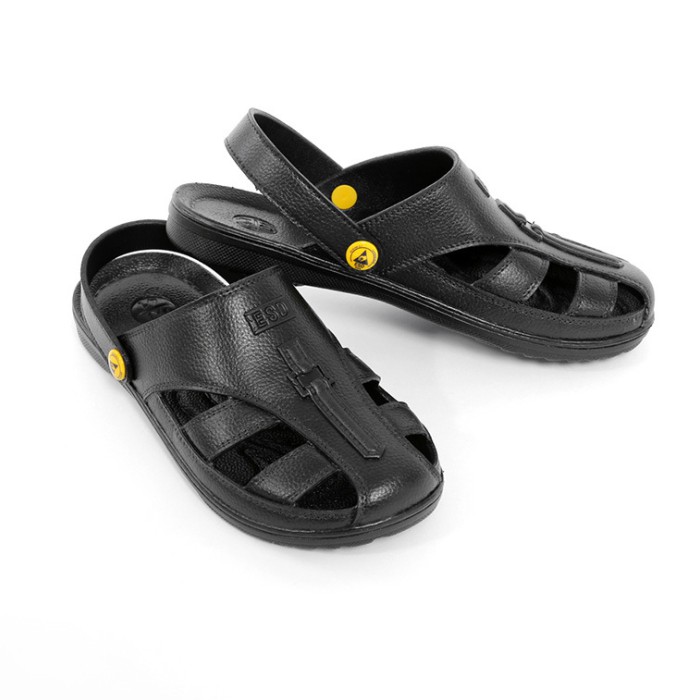 Dép Phòng Sạch Chống Tĩnh Điện Quai Hậu Black ESD Bền Đẹp Chất Lượng Cao, Dùng Trong Nhà Máy, Xí Nghiệp