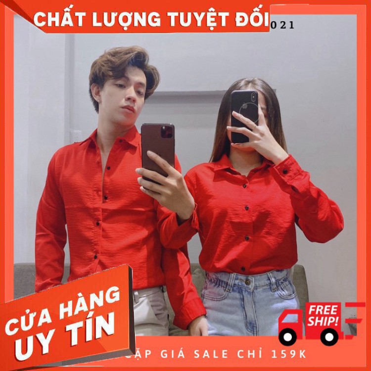 sale Áo Sơ Mi ADOKA STORE Đôi Nam Nữ Chất Đũi Chuyên Cặp Đôi Couple Nhiều Màu - D1