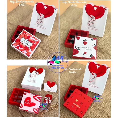 HỘP SOCOLA VALENTINE 9 VIÊN / 2122.100