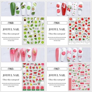 Sticker dán móng tay nail 3d hoa quả mẫu mới