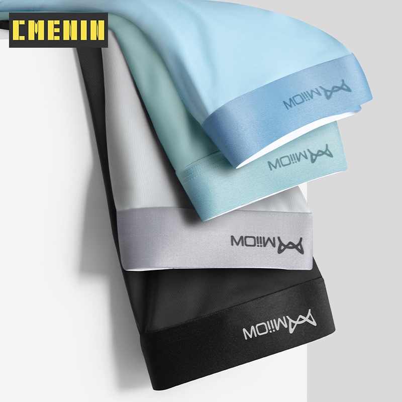 Set 4 quần lót boxer CMENIN chất lụa mát thoáng khí chống khuẩn size L-5XL M1511 cho nam