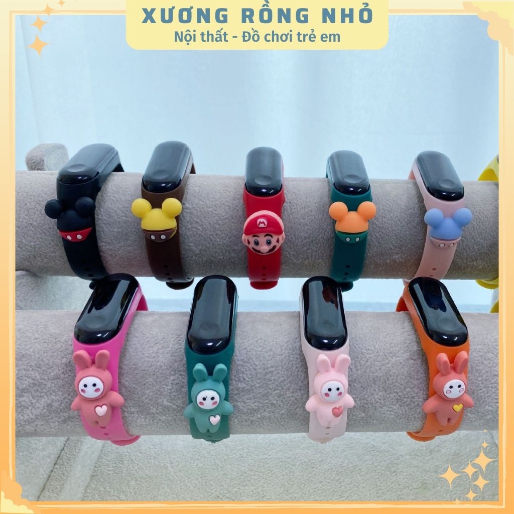 Đồng hồ led hoạt hình thông minh trẻ em chống nước, thể thao giá rẻ cho bé trai/gái 3,4,5,6 tuổi