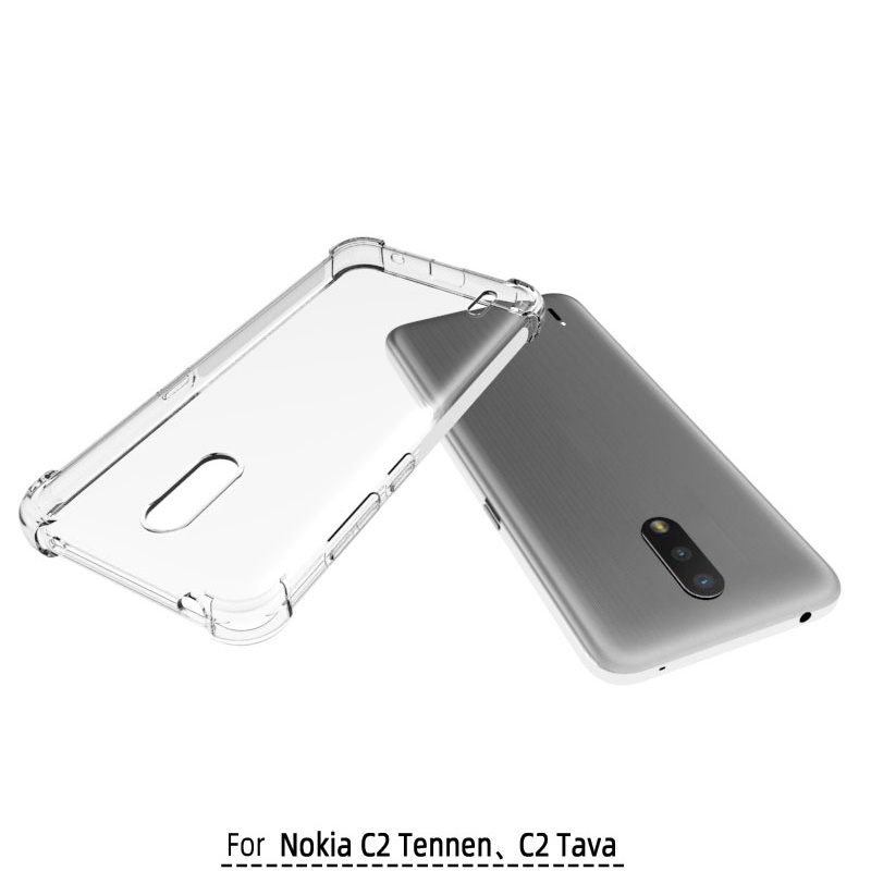 Bao Da Điện Thoại Trong Suốt Chống Sốc Cho nokia x10 x20 c1 c2 nokia x5 x6 5.1 6.1 plus Ốp