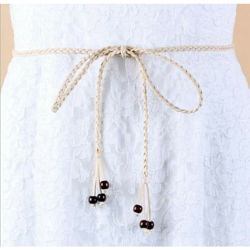 Thắt lưng dây nịt da cột eo phối hạt Vintage Lh0917399527