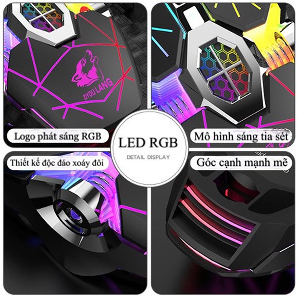 Chuột Không Dây Gaming Led Siêu Đẹp FREE WOLF X13 Pin Sạc Dùng Siêu Trâu Chuột Máy Tính Không Dây Đẹp- 4089