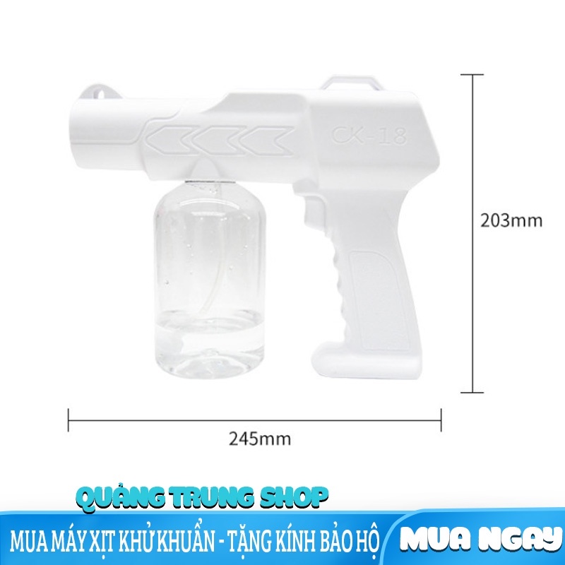 Máy xịt khử khuẩn cầm tay CK18 - Phun khử trùng Nano không dây chống dịch tiện dụng cho gia đình