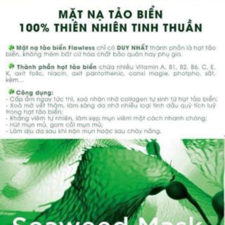 MẶT NẠ 100% TẢO BIỂN