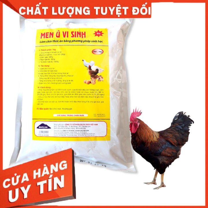 Men ủ cám vi sinh làm chín thức ăn, tăng khả năng tiêu hóa cho gia súc, gia cầm gói 1kg