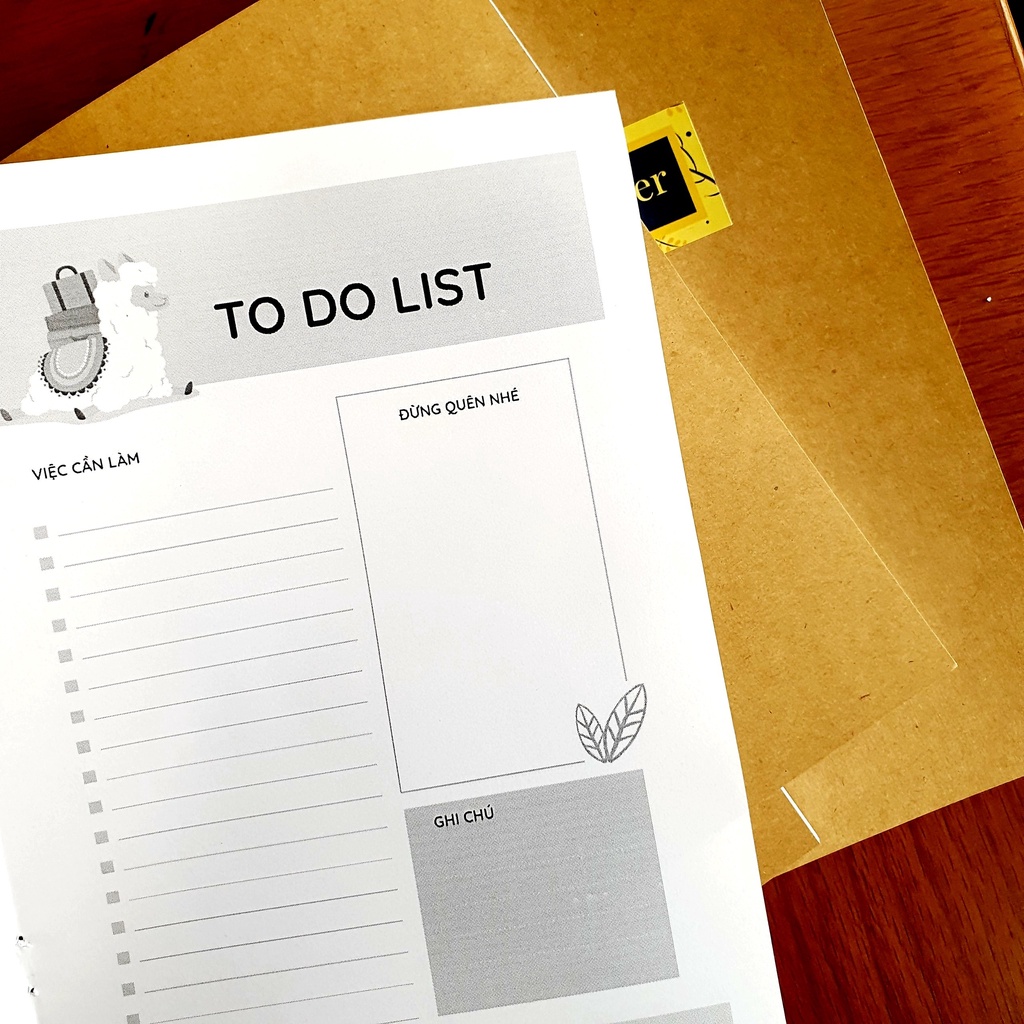 [To Do List] Sổ Tay Kế Hoạch Nhật Ký Hàng Ngày To Do List Daily Planner A5, Gồm 60 Trang, Bìa Mềm