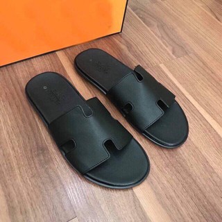 Dép lê nam quai ngang chữ H da cao cấp