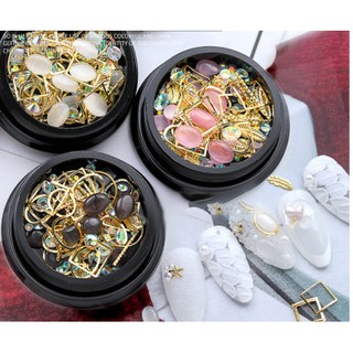 charm hũ mắt mèo trang trí nail