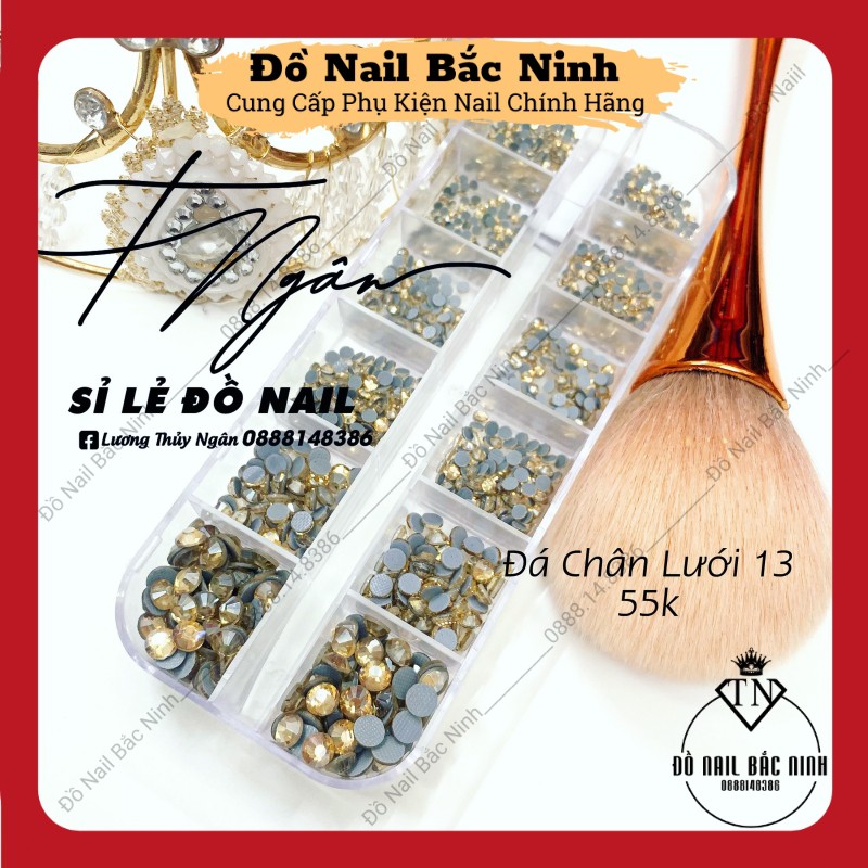 Đá Chân Keo Lưới Màu Vàng Trà Đẹp Dễ Phối Đá Sáng Không Bong Chân Đá Gắn Móng - Mã 13