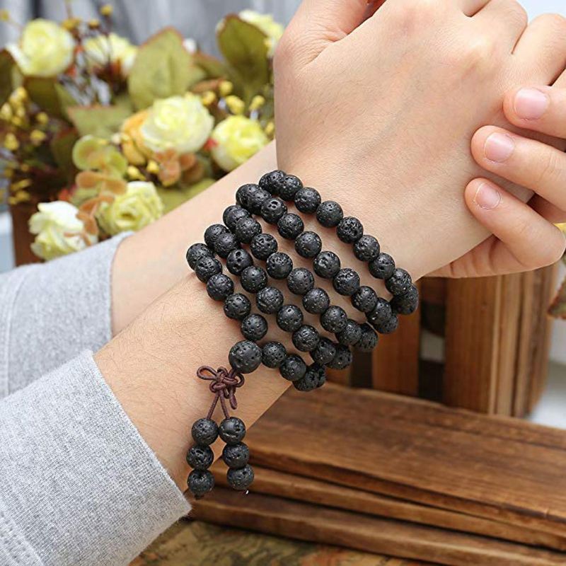 Chuỗi Hạt Phật Giáo 108 Hạt Đá Tự Nhiên
