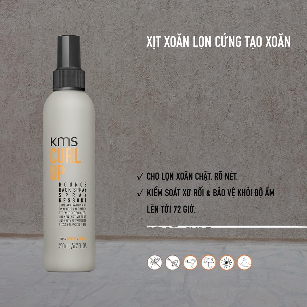 Xịt Xoăn Lọn Cứng Kms Curlup Bounce Back Spray 0ml Shopee Việt Nam