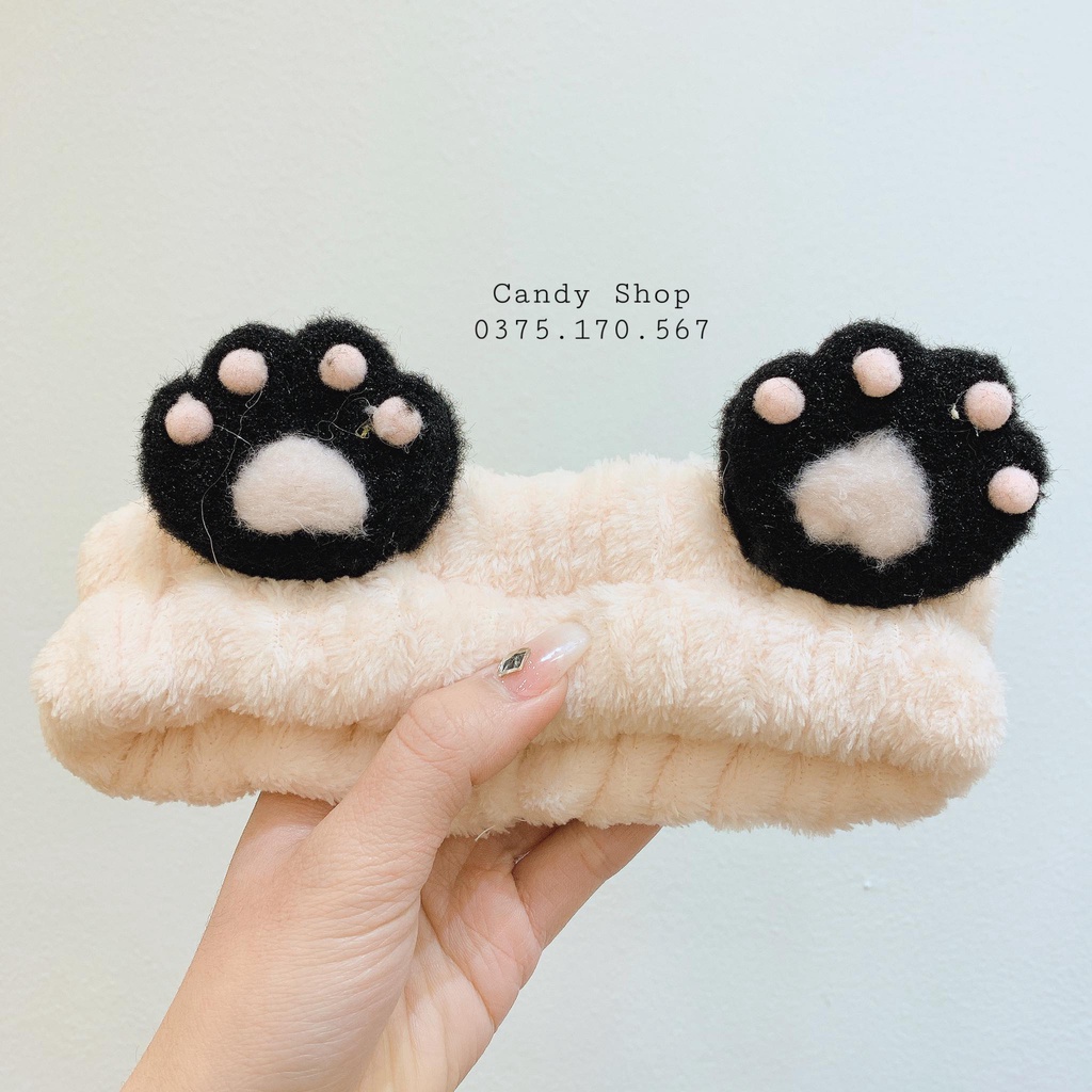 Băng đô bông rửa mặt, trang điểm bờm cài tóc turban dễ thương cute dành cho nữ