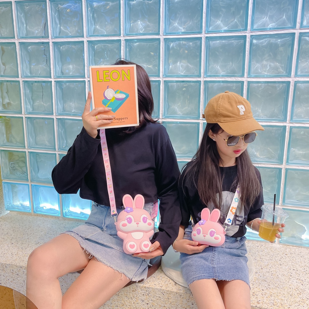 Túi Đeo Chéo Vai Bằng Silicon Hình Hoạt Hình Disney Stella Lou Dễ Thương Dành Cho Bé Gái