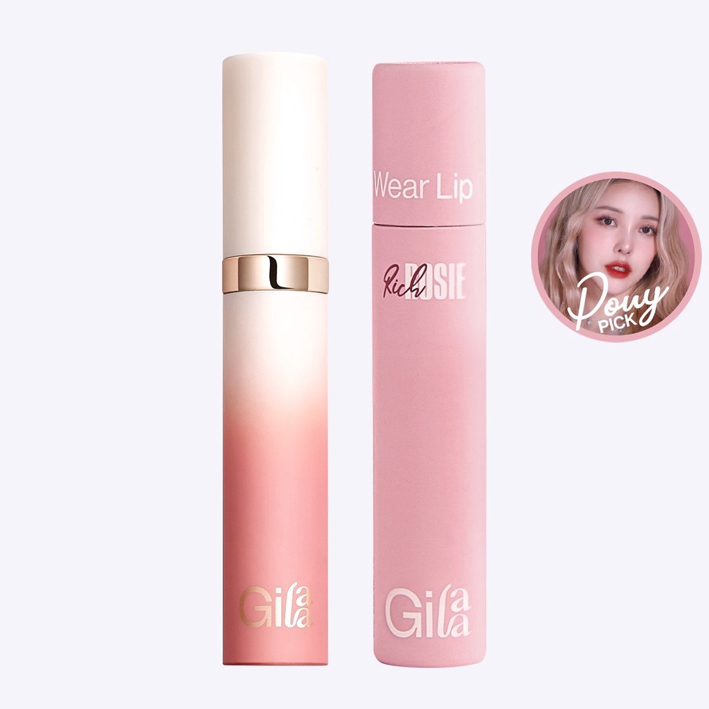 [Phiên Bản Nâng Cấp PONY x Gilaa] Son Kem Lì, Mịn Mượt Lâu Trôi Hàn Quốc Gilaa Long Wear Lip Cream